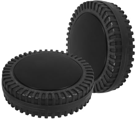 FUNNETOYU 2pcs Bbq Grill Wheels Replacement Parts Heavy Duty Pe Swivel Caster Wheels for Cart Trolley Heat Resistant Fit for Outdoor Grilling