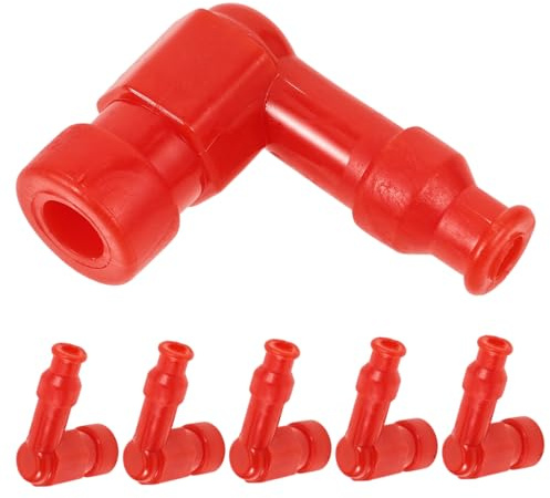 VALICLUD Cappucci per Candele di Accensione Accessori per Motorini Alta Resistenza 10 Pezzi in Gomma Rossa Resistente per Protezione Veicoli a Due Ruote e Scooter