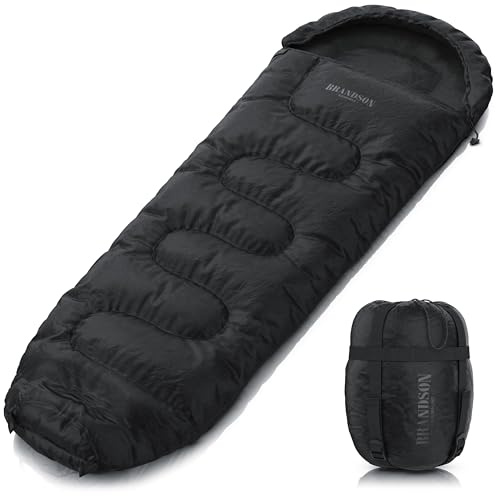 Brandson - Schlafsack Outdoor Extreme bis -18°C - Sommer Winter – Erwachsene und Kinder - wasserabweisend - atmungsaktiv - Einsatzbereiche: für Camping, Reisen und Outdoor-Aktivitäten