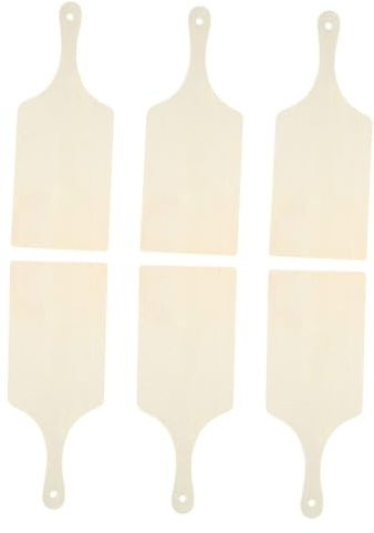 STOBAZA 6pezzi Tagliere Piccolo in Legno Con Manico Tagliere Da Disegno Da Te Vassoio Decorativo in Legno Per Pane Formaggio Frutta e Antipasti