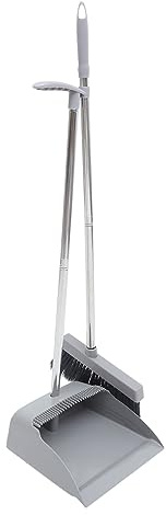 OUNONA Home Cleaning Broom and Dustpan Soft Bristles Floor Sweeper for Indoor Outdoor Use Convenient Dustpan for Home Random Style Cleaning Tools for Kitchen Garage Dormitory