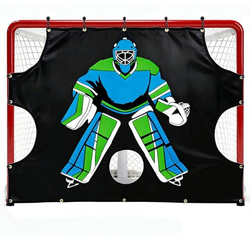 Kapler Street Hockey Goalie Shooting Target - Fit 54 x 44 Ice & Hockey Goal Net for Practicing Shooting Accuracy with 7 Precision Holes (Target Only)