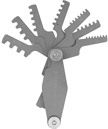 CHICIRIS Jauge de Pas de Filetage, Outil de Coupe de Vis Durable pour les Mécaniciens D'atelier et les Amateurs de Bricolage, Mesure de L'acier au Carbone de Haute qualité (Gabarit de filetage en