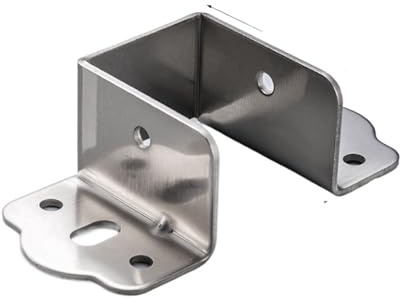 U Shape Bed Beam Support Metal Stand Rail Brackets Wood Fixed Connector Thickened Corner Hinges Hook Furniture Hardware(Black/Gold)