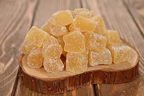 Zenzero Essiccato A Cubetti Con Sacchetto Richiudibile [500 G] Frutta Secca Ginger In Cubo Con Zucchero, Formato Convenienza, Dorimed