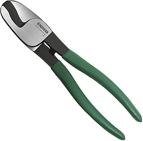 ENGINEER PK-52 Cable Cutters Heavy Duty, Curved Carbon Steel Blades for Cleaner Cuts (Made in Japan)
