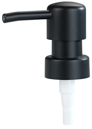 WENKO Ersatzpumpkopf für Seifenspender Schwarz Rund, Ersatz Seifenpumpe für Seifenspender zum Austauschen, aus Kunststoff, für Gewinde von ø 28 mm