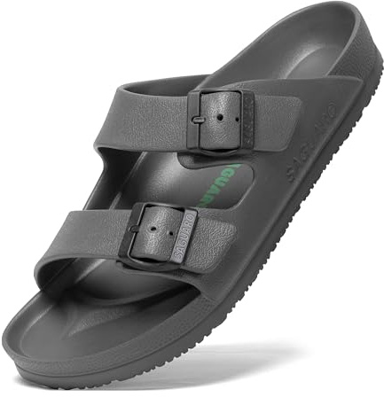 SAGUARO Eva Ciabatte Uomo Donna Pantofole Antiscivolo Clog Grigio 38 EU