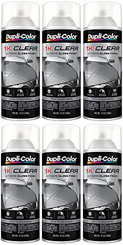 Sherwin-Williams Company, Duplicolor 1K Clear Extreme Gloss Finish Spray Paint (12 oz) - 6 Pack