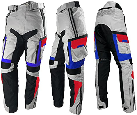 WinNet Pantalone Tecnico da Moto da Donna in Cordura con Protezioni Omologate