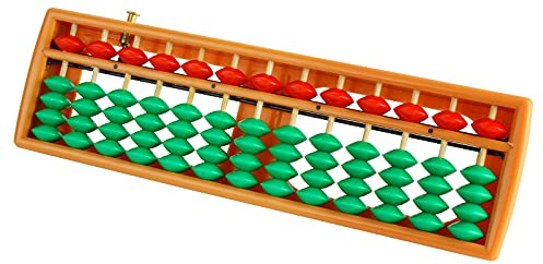 Larcele Perle Arithmétique Abacus Comptage Abaque avec Bouton de Réinitialisation Fournitures Scolaires pour Les étudiant,13 Colonnes SP-02 (Jaune 3)