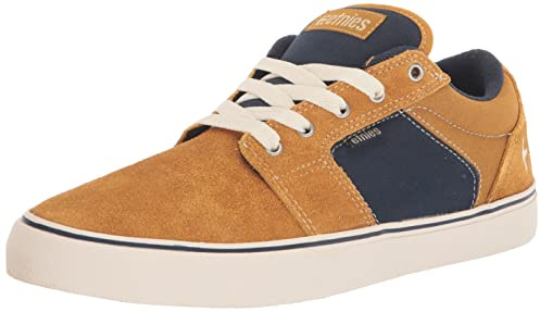 Etnies Barge LS Low Top Skate Shoe, Tan/Blue - Sustainable, Comfortable, and Durable Footwear