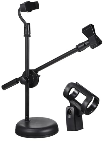 1 Satz Mikrofonständer Teleskop-mikrofonstativ Universelle Mikrofonhalterung Ständer Für Mikrofon Dj-tisch Mikrofon Tischhalterung Zubehör Schreibtisch Plastik Handyhalter