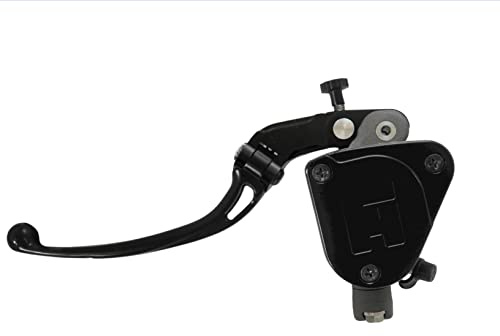 Pompa Frizione Forgiata19X20 Con Vaschetta Integrata,Leva Snodata Lunga Nera (Pomello+Leva) per Suzuki GSX-R 600 dal 2004 al 2005, CC 600