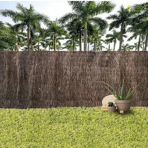 Suinga Brezo Ocultación Máxima 1,50 x 3 m | Cerramiento Natural 3 Capas de Brezo + Fibra de Coco | Valla de Ocultación 100% para Jardin | Malla de Mimbre Rústica