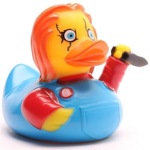 Duckshop I Badeente Creepy Cuddler I L9cm I Quietscheente I Quietscheentchen I Geschenk für Horror Fans I Präsent Sammler