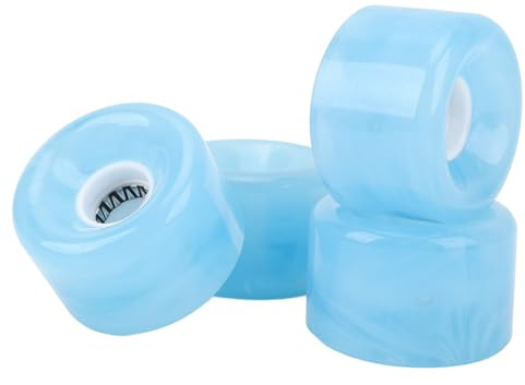 Asixxsix Skateboard, 52 Mm, 78 A, Hohe Rückfederung, Skateboards mit Lagern, Street-Skateboard, Street-Rollen, Skateboards, Tricks, Cruiser, Schnelles und Glänzendes Gleiten