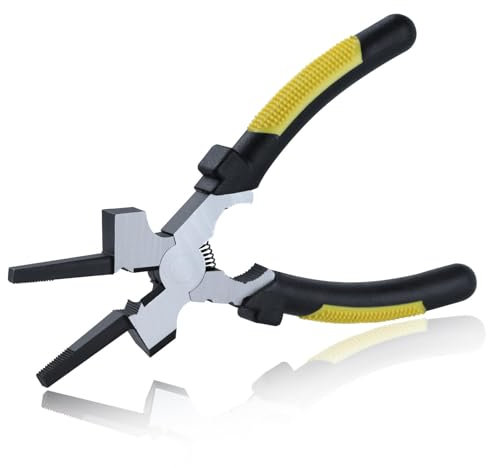 SPEEDWOX Mig - Alicates de soldadura con agujeros de medición 7 en 1, alicates de soldadura multifunción 7 en 1, herramienta de mano de soldadura de 7 pulgadas, limpiador de boquillas Mig martillo de