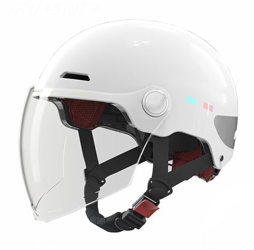 retrò Casco Scodella Portatile Mezzi Caschi Jet, Mezzo Casco da Motociclista Vintage Caschi Caschi Casco A Scodella Scooter Motorino ECE Omologato Mezzo Elmetto da Moto retrò