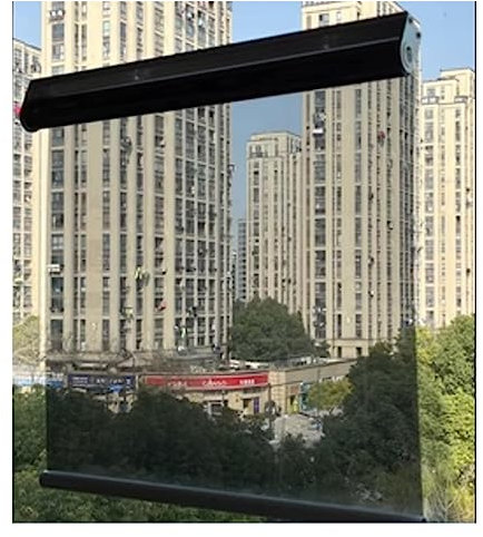 Verdunkelungsrollo, 140 cm breit, Einwegspiegel, Sichtschutzrollo für Zuhause, Büro, Wohnbereich, reflektierender Sichtschutz für den Tag, mit Montagezubehör (Größe: 140 cm x 180 cm (55 Zoll