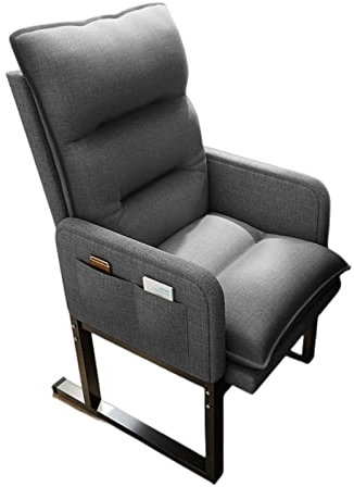 Verstellbarer moderner Liegestuhl mit weich gepolstertem Sitz für Wohnzimmer/Schlafzimmer, bequemer Lounge-Sessel für Heimkino, erhöhte graue Farbe