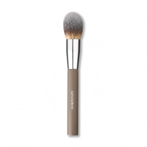 Sandstone Scandinavia Powder Brush – Large, Fluffy Makeup Brush for Even Powder Application – Ultra-Soft Vegan Bristles – Cruelty-Free