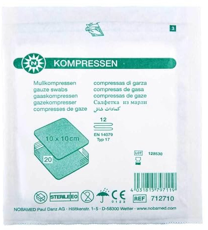 MULLKOMPRESSEN Set 10x10 cm steril 12fach 4X20 St