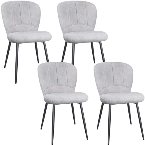 ANVOFONG Lot de 4 Chaises de Salle à Manger Chenille Doux