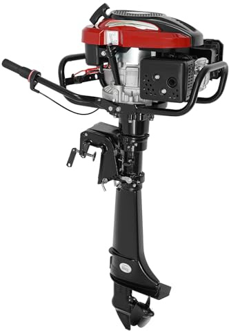 4 Takt Außenbordmotor Benzinmotor, 196ccm 7ps Heavy Duty Boot Motor Außenbordmotor Längsachse TCI-Zündanlage und Luftkühlung für Kleine Boote Verschiedener Materialien 6000r/Min