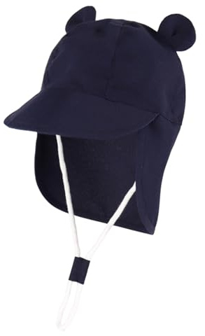 Baby Hatt Keps Solskydd UV Bomull Strand Fiskarhatt för Pojkar Flickor 1-4 år, Marinblå, 2-4 år