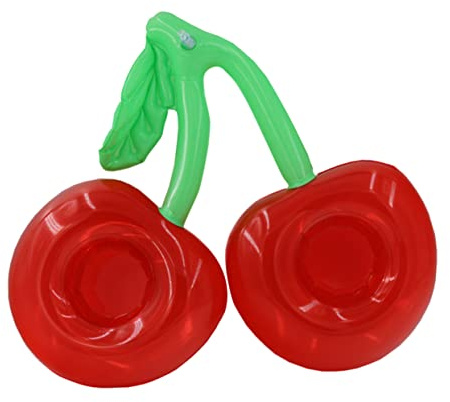 YARNOW 2Piezas Portavasos Inflables Forma de Cereza Soporte Flotante para Bebidas para Fiesta de Verano Decoración de Piscina y Playa