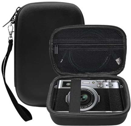 Veftsvy Funda de Transporte para Fujifilm X100V/X100VI/X100F/X100S - Bolsa de Viaje Resistente a los Golpes con Correa de Mano, protección antiarañazos para cámara Digital (Solo Caso) (Black)