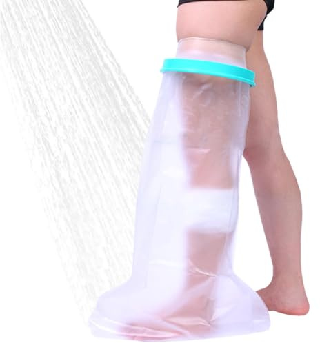 ZESLIV Protection de plâtre pour jambes - Couverture étanche pour douche après chirurgie - Pansement en plâtre pour adultes - Sac de plâtre réutilisable pour bandages