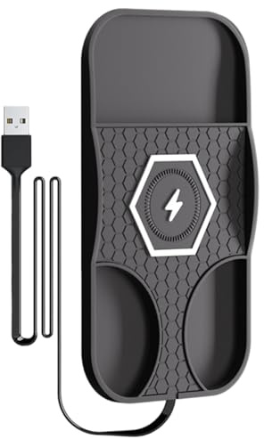 Kabelloses Ladegerät für Auto, Schritt-Design, automatische kabellose flache Ladematte, Silikon-Handy-Zubehör für Auto, Pendler, Armaturenbrett, LKW, SUV, Navigation, Roadtrip