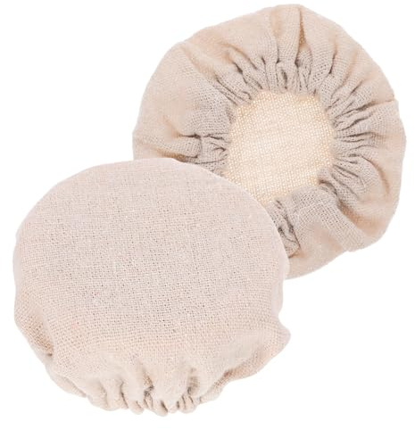 SOIMISS Bottle Covers Replacement Lids Cloth for Kitchen Beige Jar Covers 2pcs Lids Washable and Reusable Keeps Food Fresh for Storage Jar