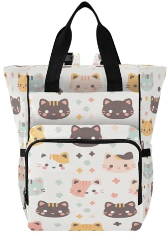 Ttgoth Sac à dos à langer imperméable avec porte-biberons isothermes, sac à dos de voyage multi-poches avec sangles de poussette pour maman et papa