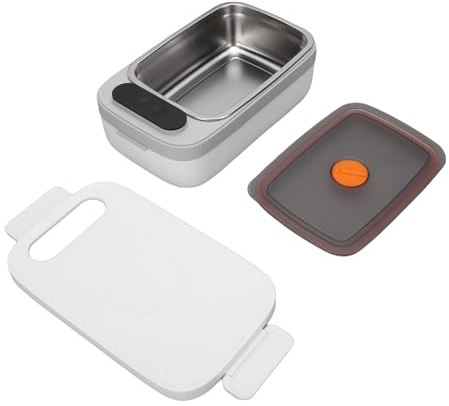 Lazmin112 Boîte À Lunch Électrique, Chauffe-Plat Portable 1000 Ml, 7 Niveaux De Chauffage, Batterie 14000 Mah, Chauffe-Plat En Acier Inoxydable Pour Voiture/Camion/Travail/Voyage