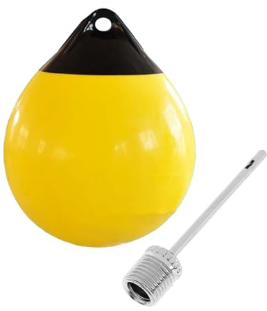 Parafango per barca gonfiabile - Boa marina da 9,8 x 11,8 pollici, palla di ormeggio per costruzioni in PVC, paraurti per banchina, dispositivo galleggiante anticollisione, indicatore di sicurezza per