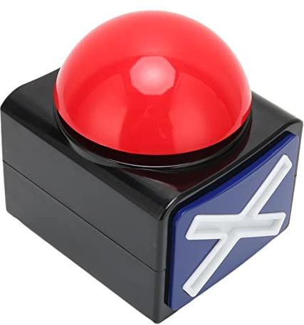 Yanmis Zumbadores de Respuesta de Juego, Zumbadores Portátiles para Programas de Juegos, Pitido Fuerte de Tamaño Pequeño con Material ABS para Noches de Preguntas Familiares, Fiestas