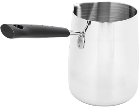 Zerodis Stovetop Turkish Coffee Maker, Turkish Coffee Pot for Warming Butter Milk Chocolate, 304 Stainless Steel (600ml)