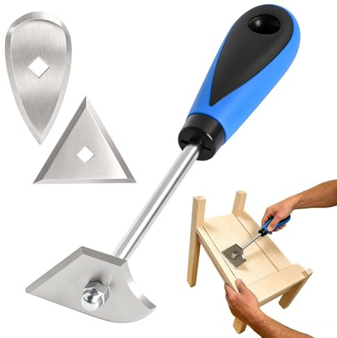 Paint Stripper Tool Set, 3-in-1 Shave Hook Scraper with Replacements Blades (Triangle Combination Heart), Professional Paint Remover for Home Renovation Woodworking & DIY