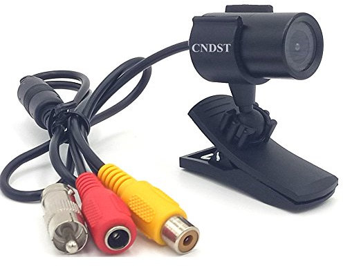 CNDST CCTV Hd Mini Proiettile Telecamera di Sicurezza 1200TVL 2.8mm Obiettivo grandangolare con Staffa Piccola Telecamera di Sorveglianza Esterna Indoor Macchina Fotografica Analogica (DST-190CW)