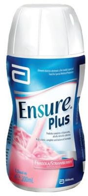 Ensure Plus Ergänzungsfuttermittel Format Getränk | Packung 4 x 200 ml | Geschmack Erdbeere