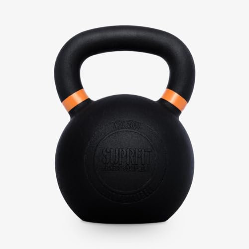 SUPRFIT – Elite Kettlebells 28 kg – pulverbeschichtete Kugelhantel aus massivem Gusseisen für Fitness, Crossfit & Krafttraining – mit Farbcodierung zur besseren Unterscheidung der Gewichte