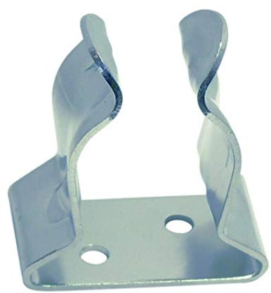 mgverkauf Bootshakenhalter aus Edelstahl A2 Gerätehalter Edelstahlklemme Clip Kabel Halter Edelstahl Rohrschelle (30-37 mm)