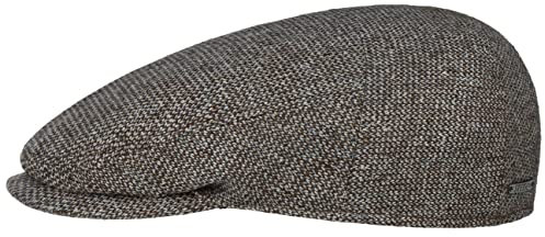 Stetson Viando Silk Driver Flatcap Mütze Seide Baumwolle Klassischer Stil Herren Frühjahr Sommer Made in Germany braun 59 cm