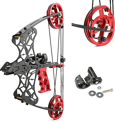 HNZMDY Tiro con l'Arco Compound Dual-Purpose Caccia Arco a Catapulta per Palla d'acciaio e Freccia Peso di Estrazione 35-38lbs Short-Axis Archi Composti Mano Sinistra/Destra (Tipo 1: Arco)