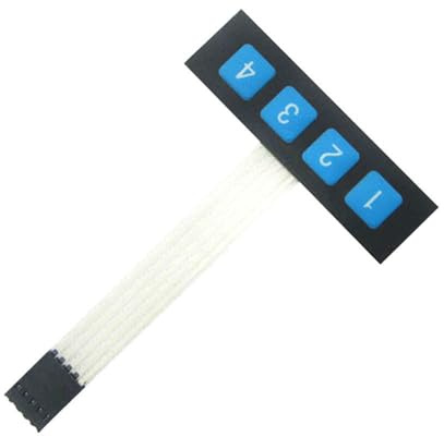 2 unids 1x4 4 Key Matrix Membrane Switch Teclado Panel de Control de Teclado SCM Extended Keyboard Super Slim Controller para Arduino