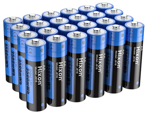 1.5V AA Lithium Rechargeable Batteries,3A High Capacity 3500mWh Li-ion Batteries, 1500 Cycles, Long Lasting, 1.5V Constant Output for Controller, Toys, Remote Controls... (24*AA)