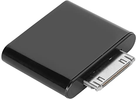 Transmisor Bluetooth de 30 Pines para iPod, Transmisor Inalámbrico Bluetooth 2.1, Plug and Play, Adaptador de Audio Bluetooth con Alcance de 10 M (Black)